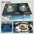 tempered glass top double burner gas stove